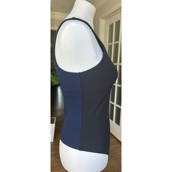 Lululemon Nulu Asymmetrical Bodysuit Black True Navy Size 8 Buttery Soft Yoga - Picture 7 of 12